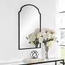 4_Cinnabar Road Belladore Satin Black 21 3/4" x 36" Wall Mirror more views