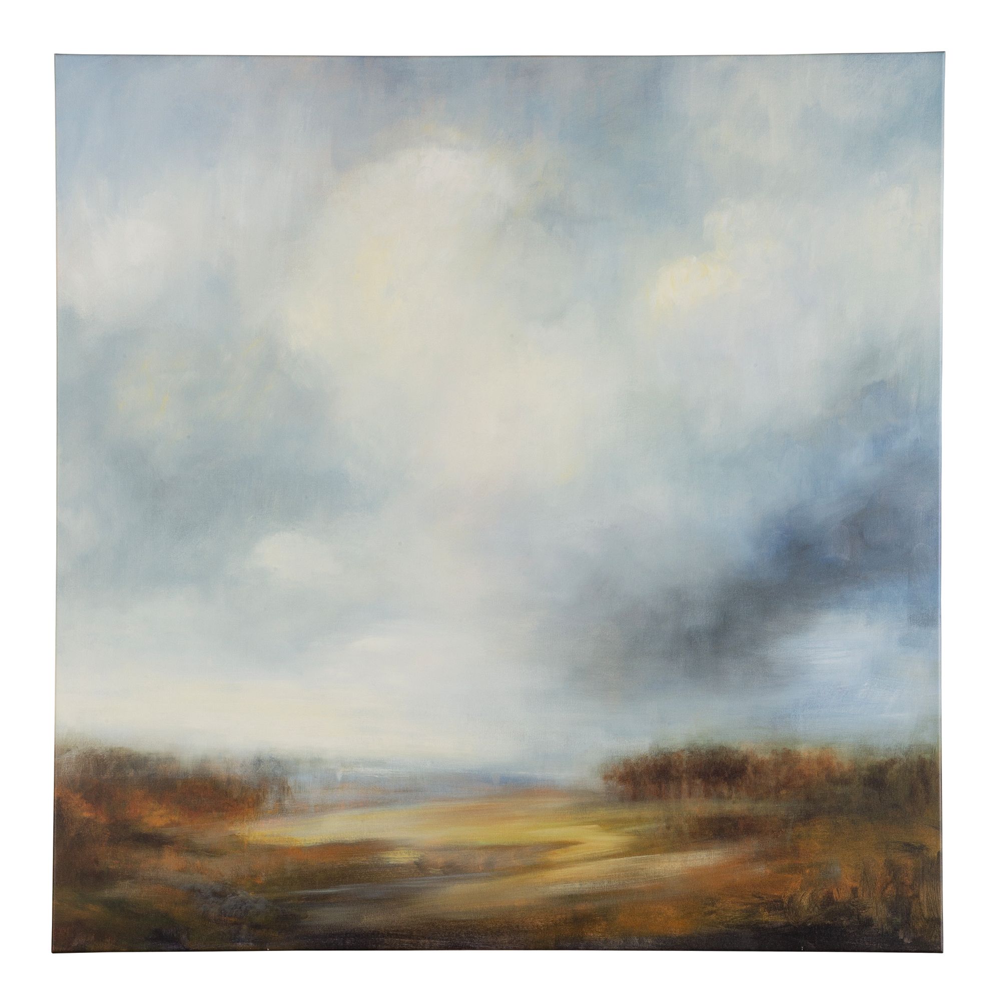 Cinnabar Road Blue Light 36" Square Frameless Giclee Canvas Wall Art