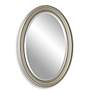 2_Cinnabar Road Byrd Metallic Silver Beaded 21" x 31" Wall Mirror