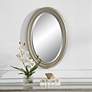 1_Cinnabar Road Byrd Metallic Silver Beaded 21" x 31" Wall Mirror