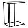 4_Cinnabar Road Calhoun 23"W Black and White Marble Accent Table more views