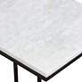 7_Cinnabar Road Calhoun 23"W Black and White Marble Accent Table more views