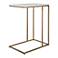 Cinnabar Road Calhoun 23"W Brass and White Marble Accent Table