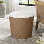 3_Cinnabar Road Camden 18 1/4"W Natural Fiber Rope Storage Stool more views
