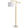 Cinnabar Road Ciri Pivot Shade Gold Metal Floor Lamp