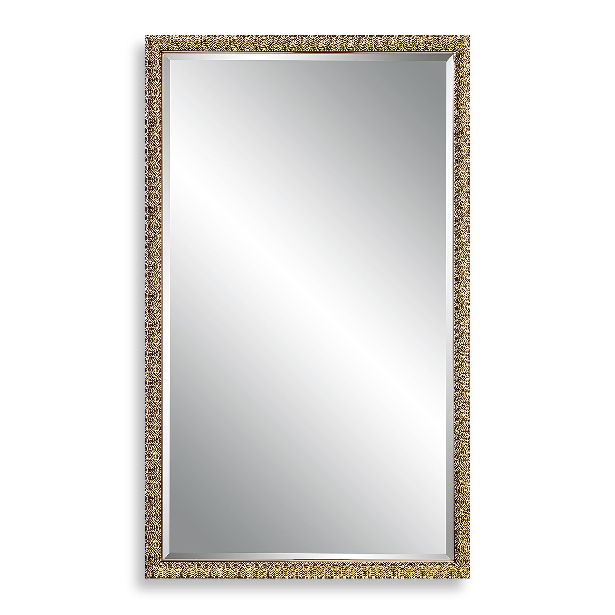 Image 2 Cinnabar Road Coloma 24" x 40" Textured Gold Wall Mirror