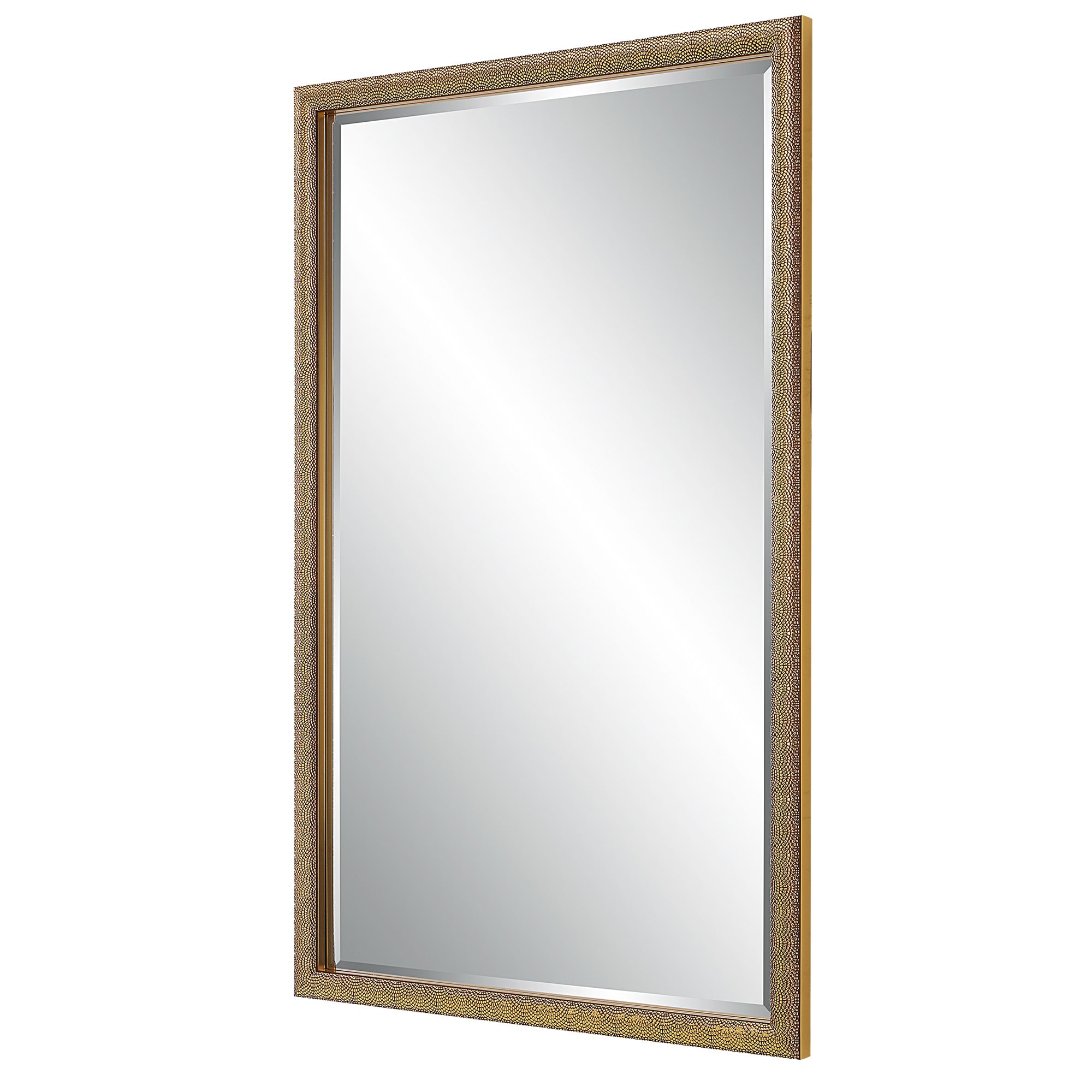 Image 5 Cinnabar Road Coloma 24" x 40" Textured Gold Wall Mirror more views