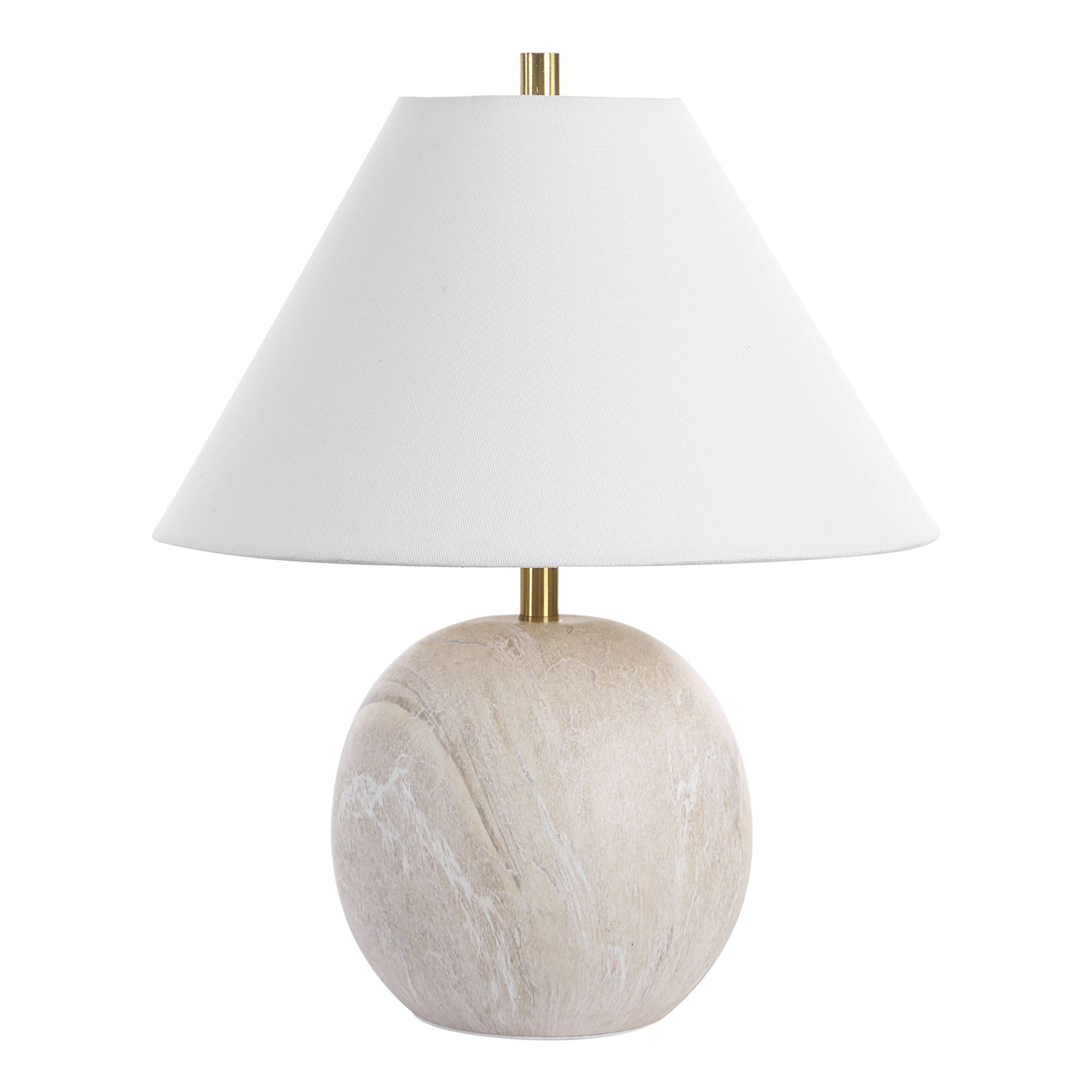 Image 2 Cinnabar Road Cove 17" Faux Stone Ceramic Accent Table Lamp