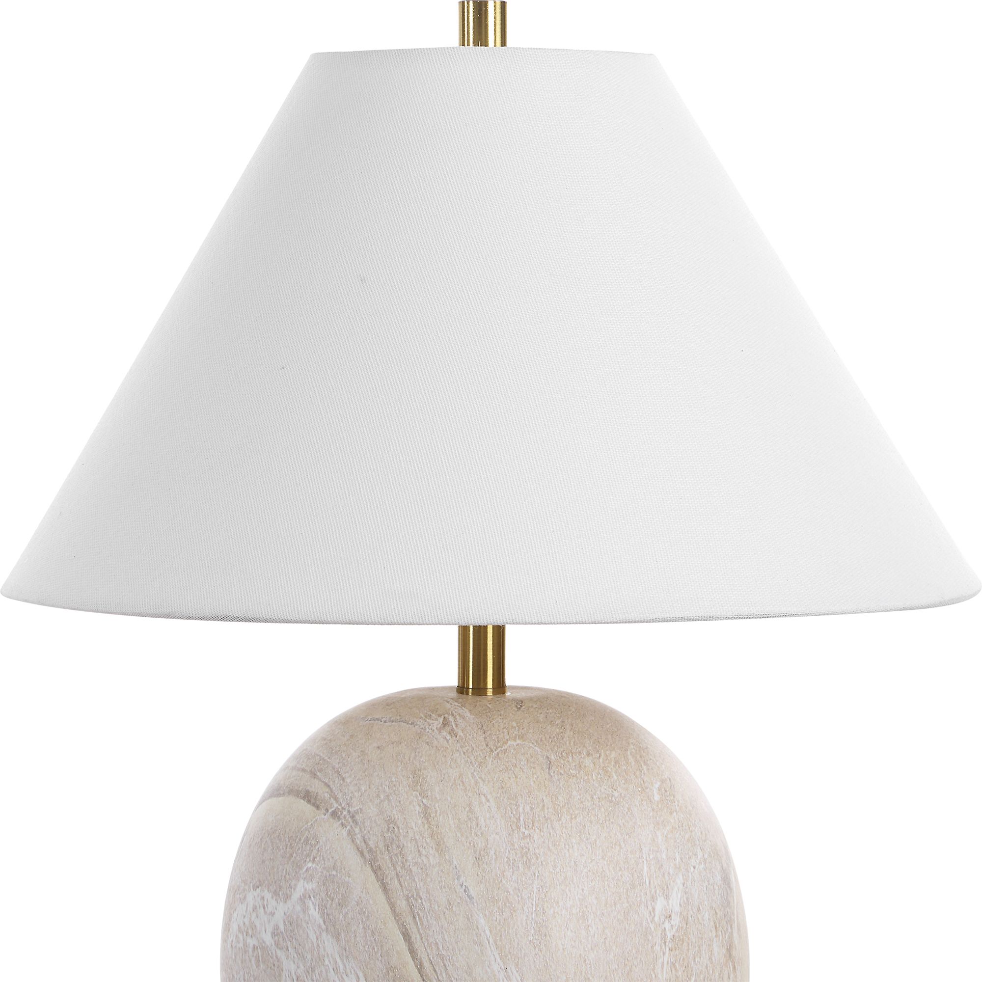 Image 5 Cinnabar Road Cove 17" Faux Stone Ceramic Accent Table Lamp more views