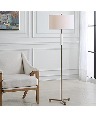 Cinnabar Road Cresson Brass Tripod Floor Lamp