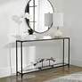 1_Cinnabar Road Dakota 56" Wide Satin Black Console Table