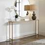 3_Cinnabar Road Dakota 56" Wide Warm Gold Console Table more views