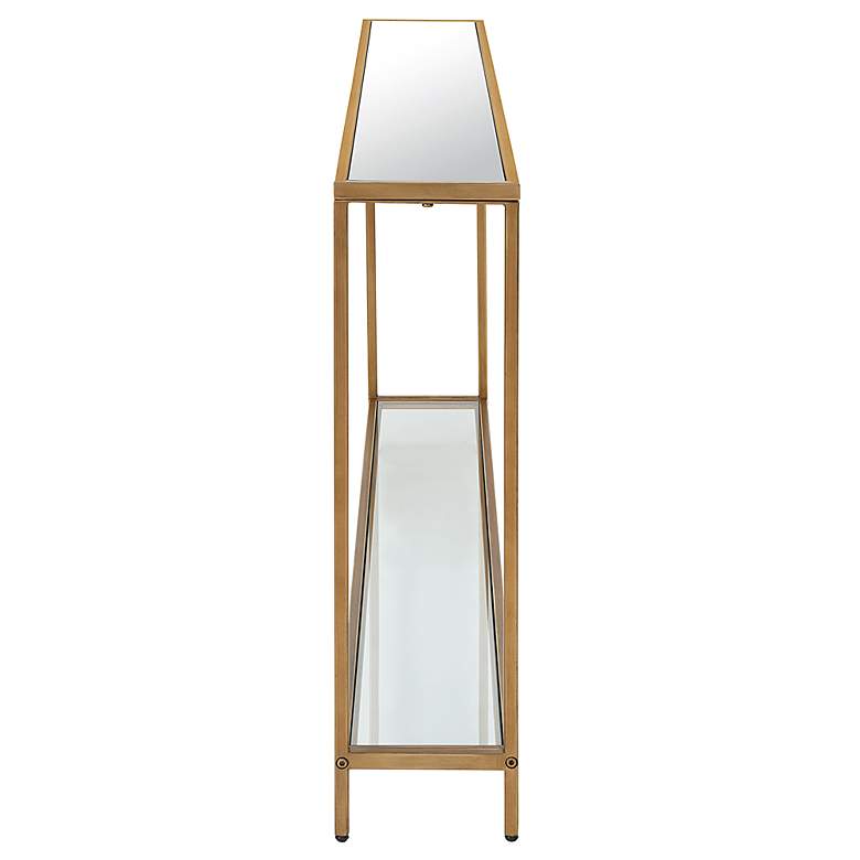 Image 5 Cinnabar Road Dakota 56" Wide Warm Gold Console Table more views