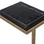5_Cinnabar Road Dallas 10"W Gold and Black Marble Accent Table more views