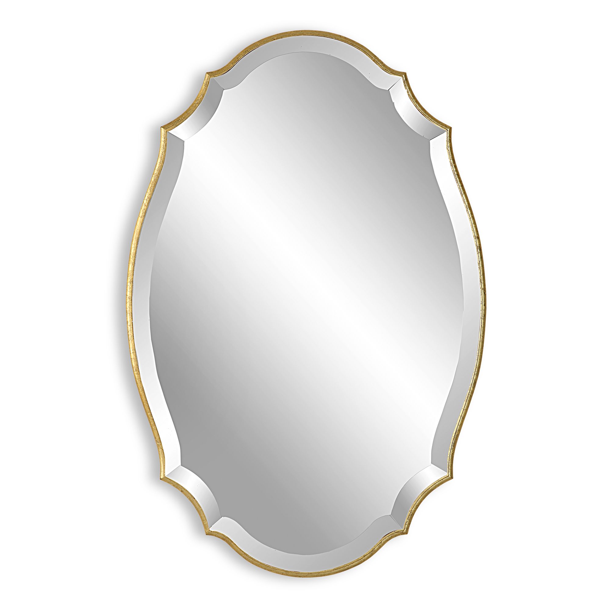 Image 2 Cinnabar Road Davis Metallic Gold Leaf 20" x 30" Wall Mirror