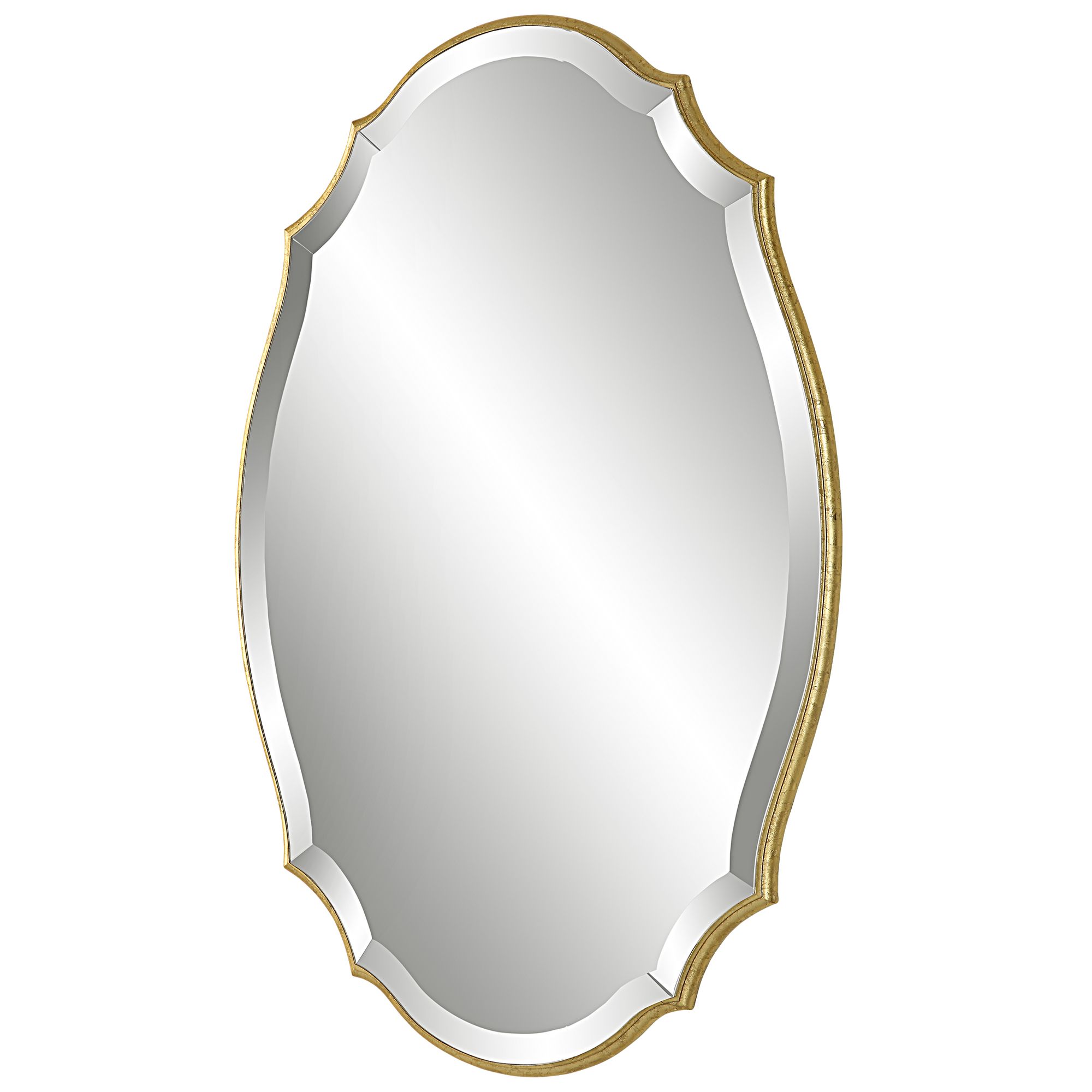 Image 7 Cinnabar Road Davis Metallic Gold Leaf 20" x 30" Wall Mirror more views