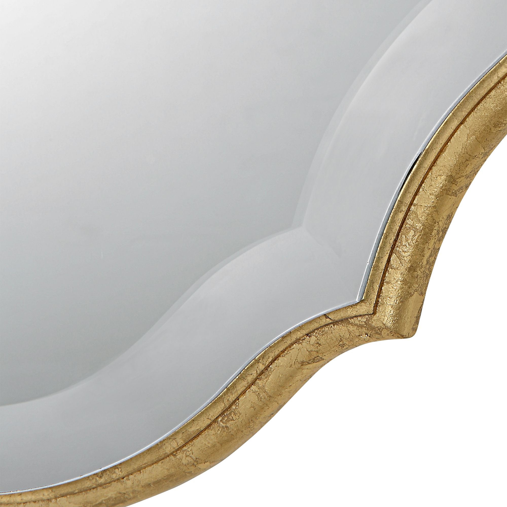 Cinnabar Road Davis Metallic Gold Leaf 20" x 30" Wall Mirror