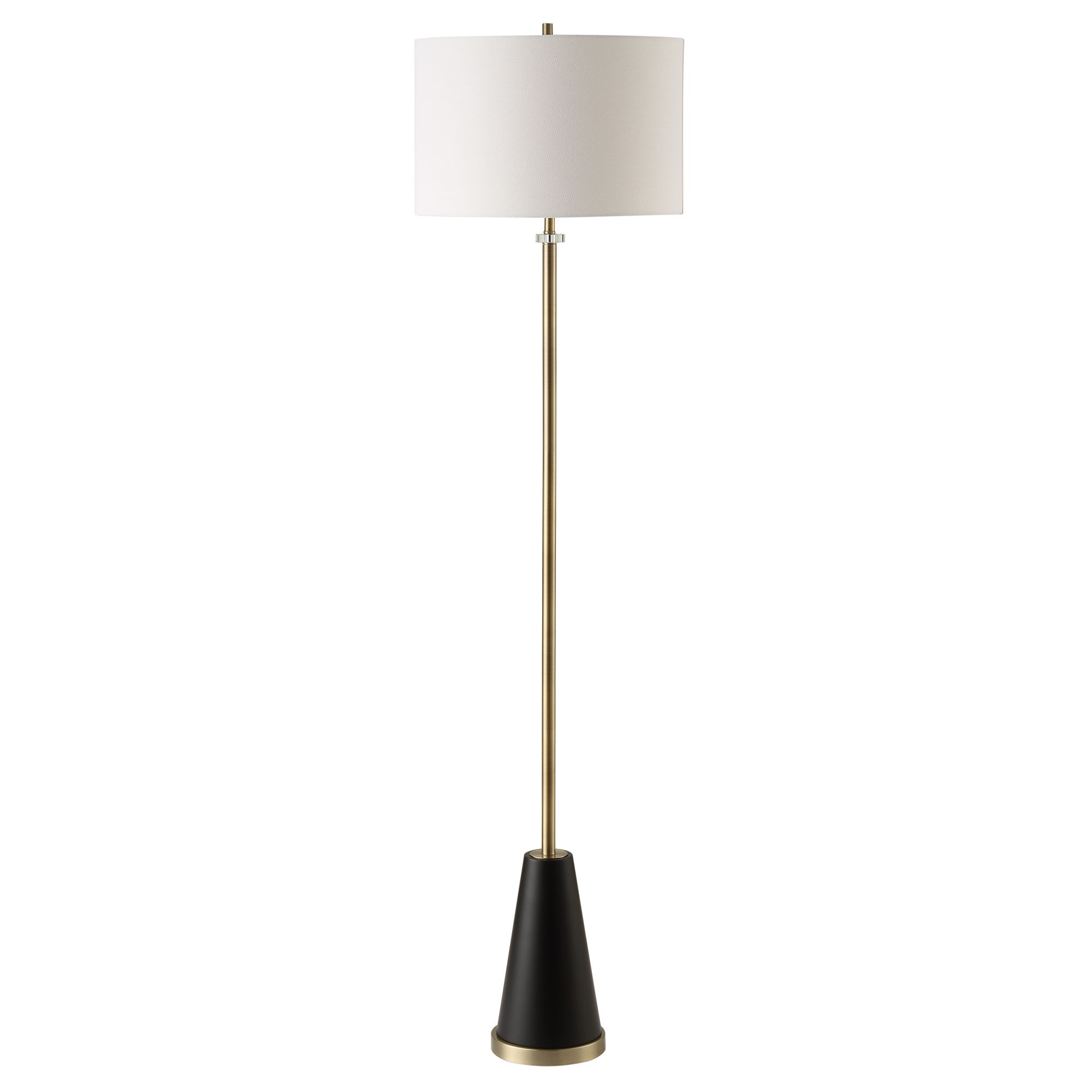 Image 2 Cinnabar Road Decatur Brass and Black Floor Lamp