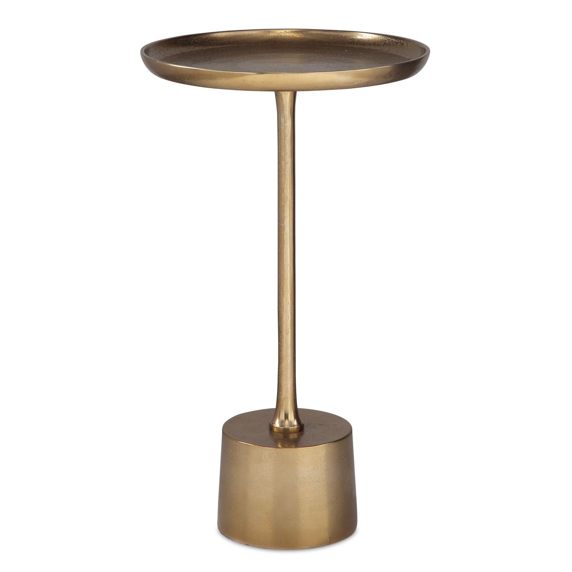 Image 2 Cinnabar Road Desiree 13 1/4" Wide Antique Brass Accent Table