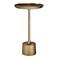 Cinnabar Road Desiree 13 1/4" Wide Antique Brass Accent Table