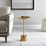 1_Cinnabar Road Desiree 13 1/4" Wide Antique Brass Accent Table