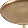 3_Cinnabar Road Desiree 13 1/4" Wide Antique Brass Accent Table more views