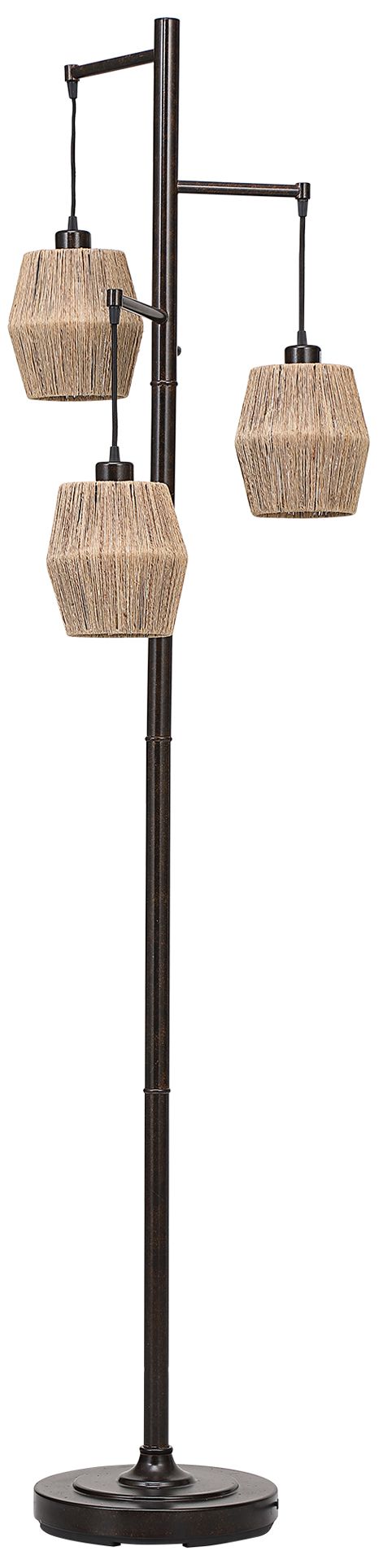 Image 2 Cinnabar Road Donna Bronze Metal 3-Arm Floor Lamp