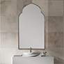 1_Cinnabar Road Dova Dark Bronze 22" x 38" Arch Top Wall Mirror