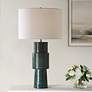 1_Cinnabar Road Electra Teal Ceramic Table Lamp
