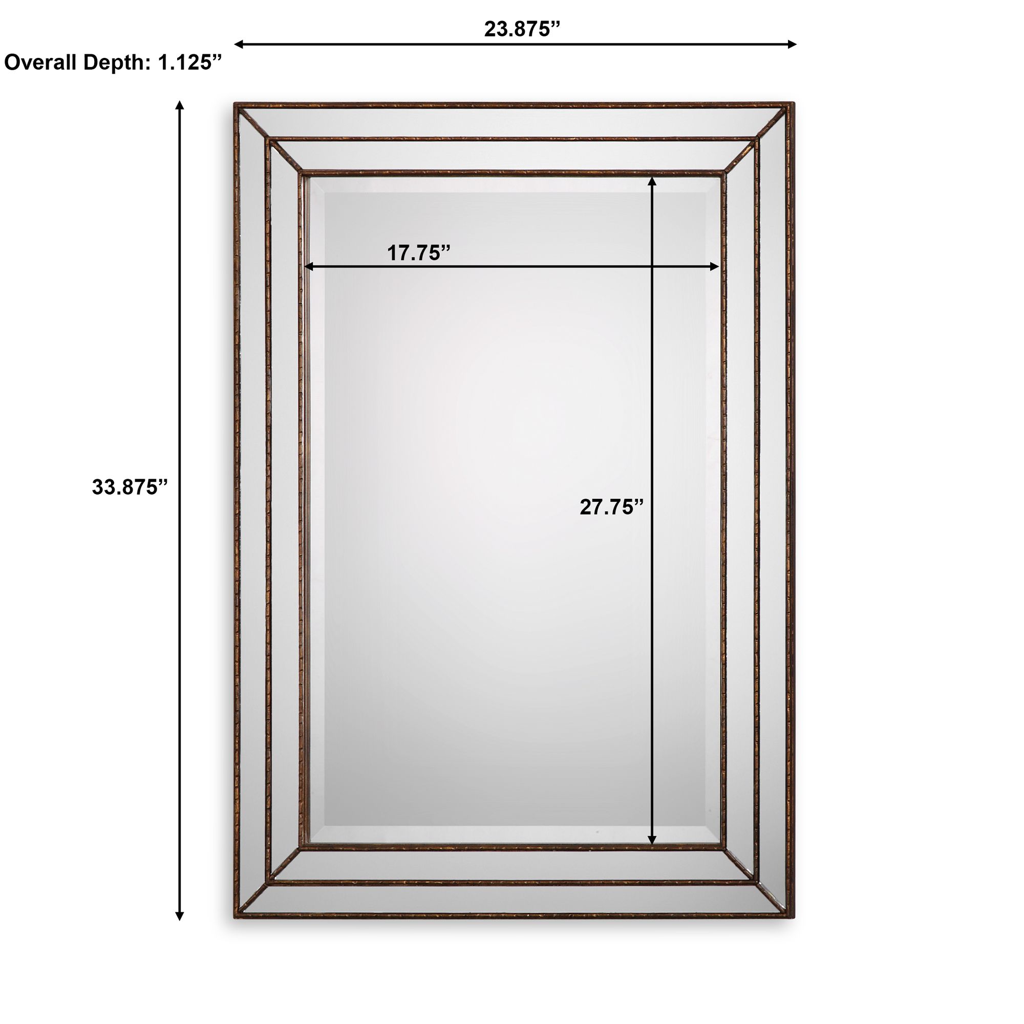 Image 7 Cinnabar Road Elmhurst Metallic Bronze 24" x 34" Wall Mirror more views