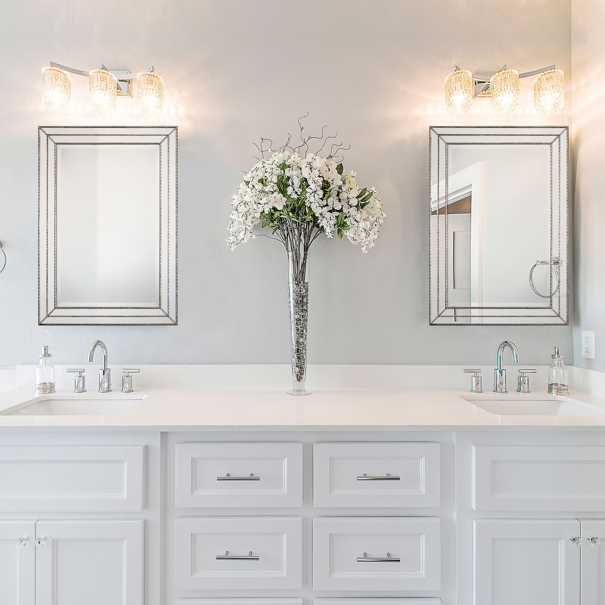 Cinnabar Road Elmhurst Metallic Silver 24" x 34" Wall Mirror
