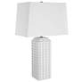 2_Cinnabar Road Elsa Diamond Knob White Ceramic Table Lamp