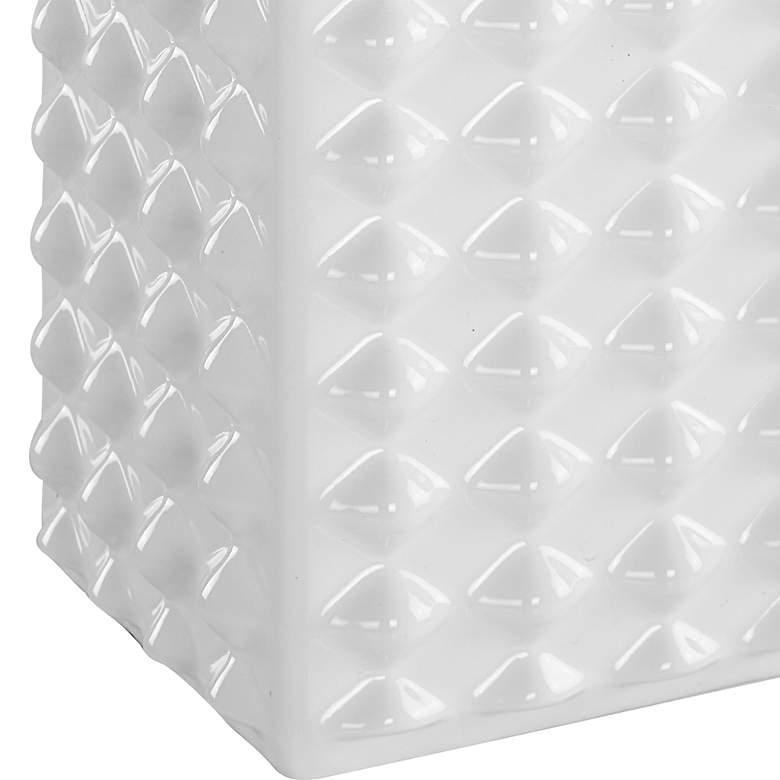 Image 3 Cinnabar Road Elsa Diamond Knob White Ceramic Table Lamp more views