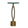 Cinnabar Road Ennis 12"W Green Marble and Brass Accent Table