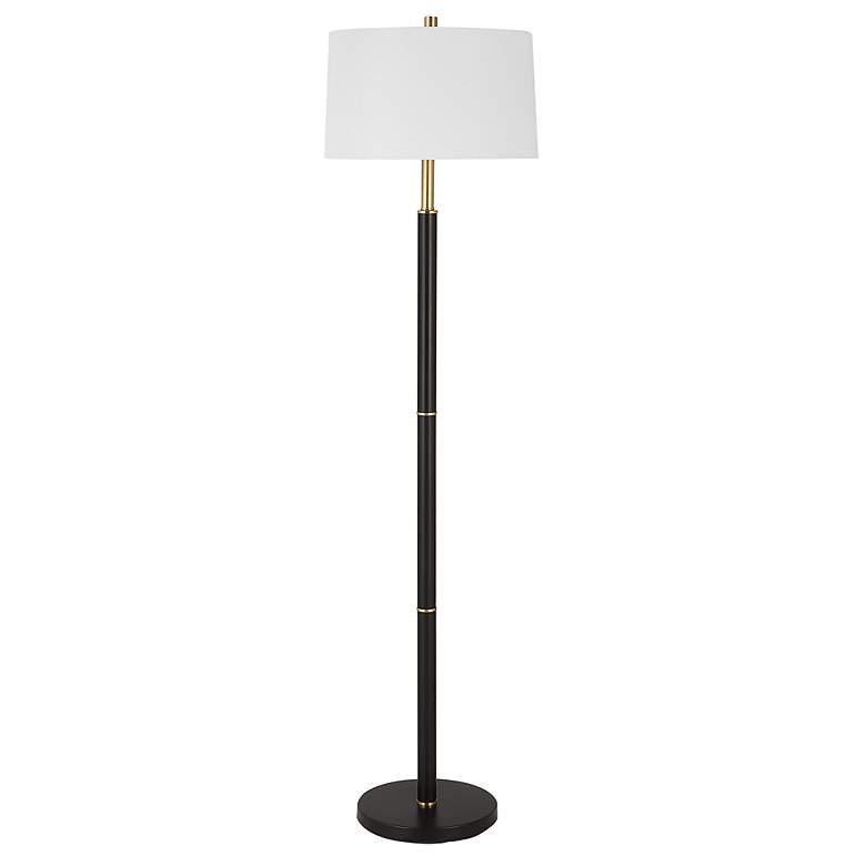 Image 2 Cinnabar Road Evere Black and Gold Metal Floor Lamp