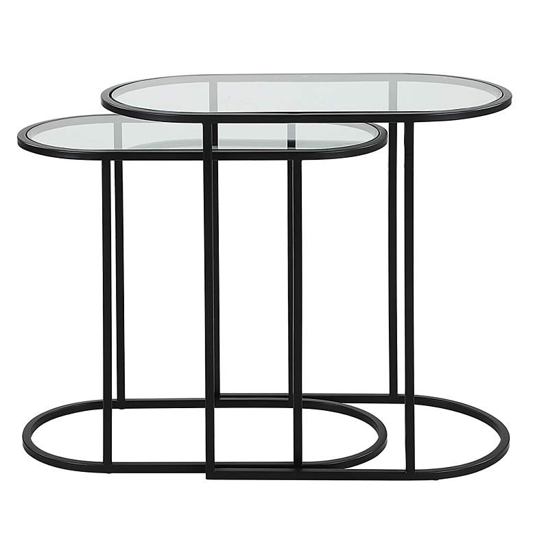 Image 3 Cinnabar Road Evie 24" Wide Black Nesting Tables Set of 2 more views