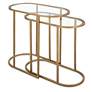 2_Cinnabar Road Evie 24" Wide Brass Nesting Tables Set of 2