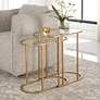 1_Cinnabar Road Evie 24" Wide Brass Nesting Tables Set of 2