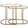 3_Cinnabar Road Evie 24" Wide Brass Nesting Tables Set of 2 more views