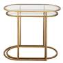 4_Cinnabar Road Evie 24" Wide Brass Nesting Tables Set of 2 more views