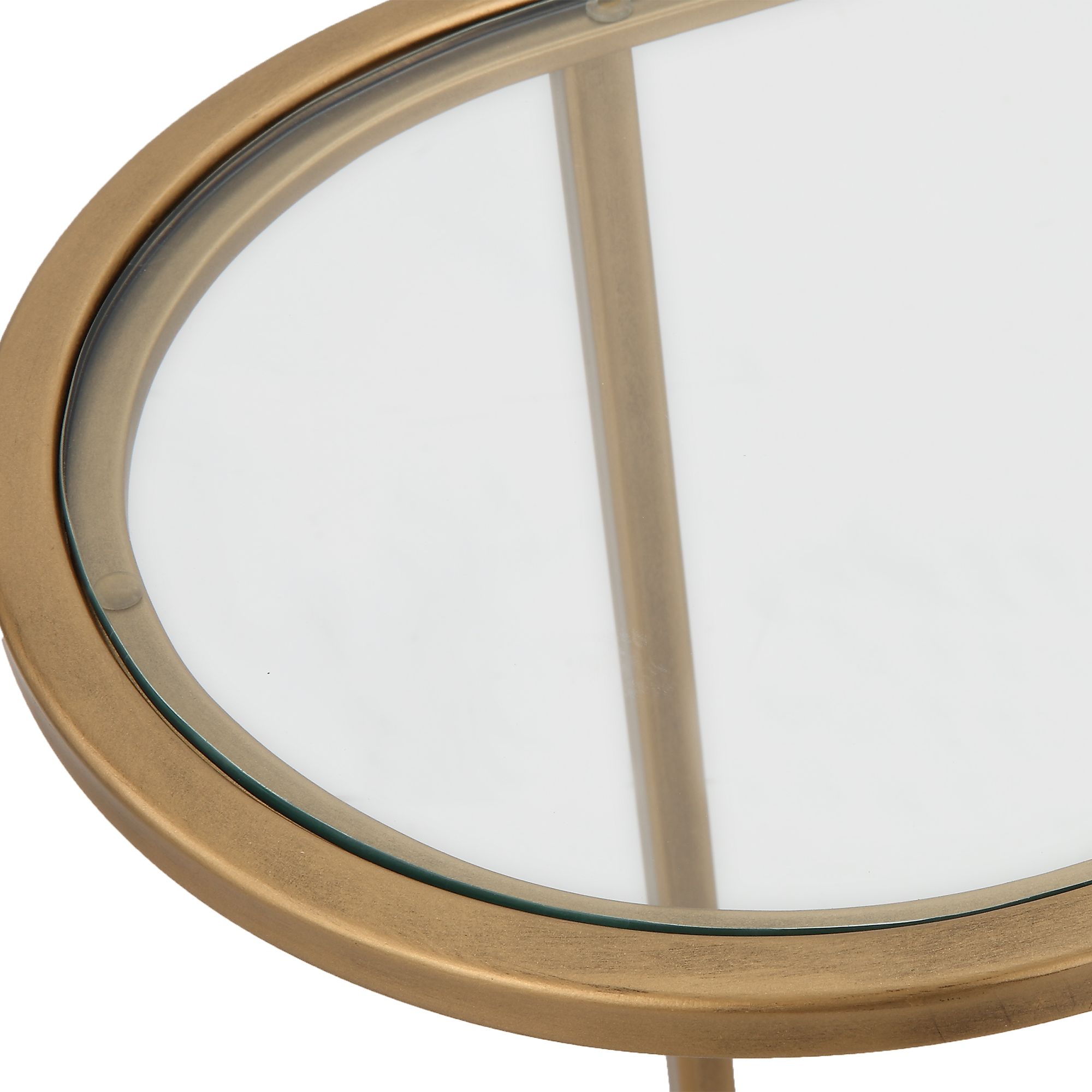 Image 6 Cinnabar Road Evie 24" Wide Brass Nesting Tables Set of 2 more views