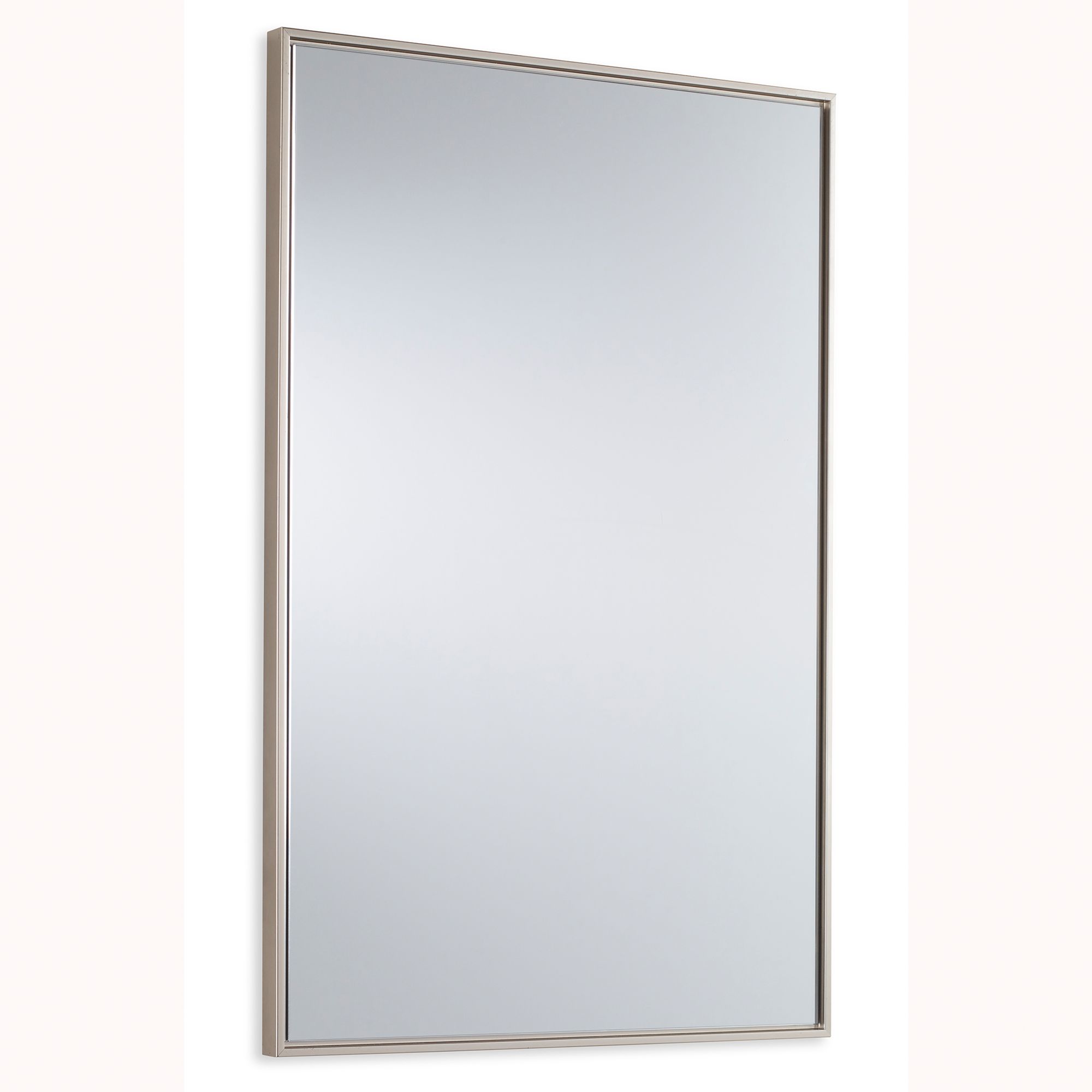 Image 4 Cinnabar Road Fiora Warm Silver 20" x 30" Floating Wall Mirror more views