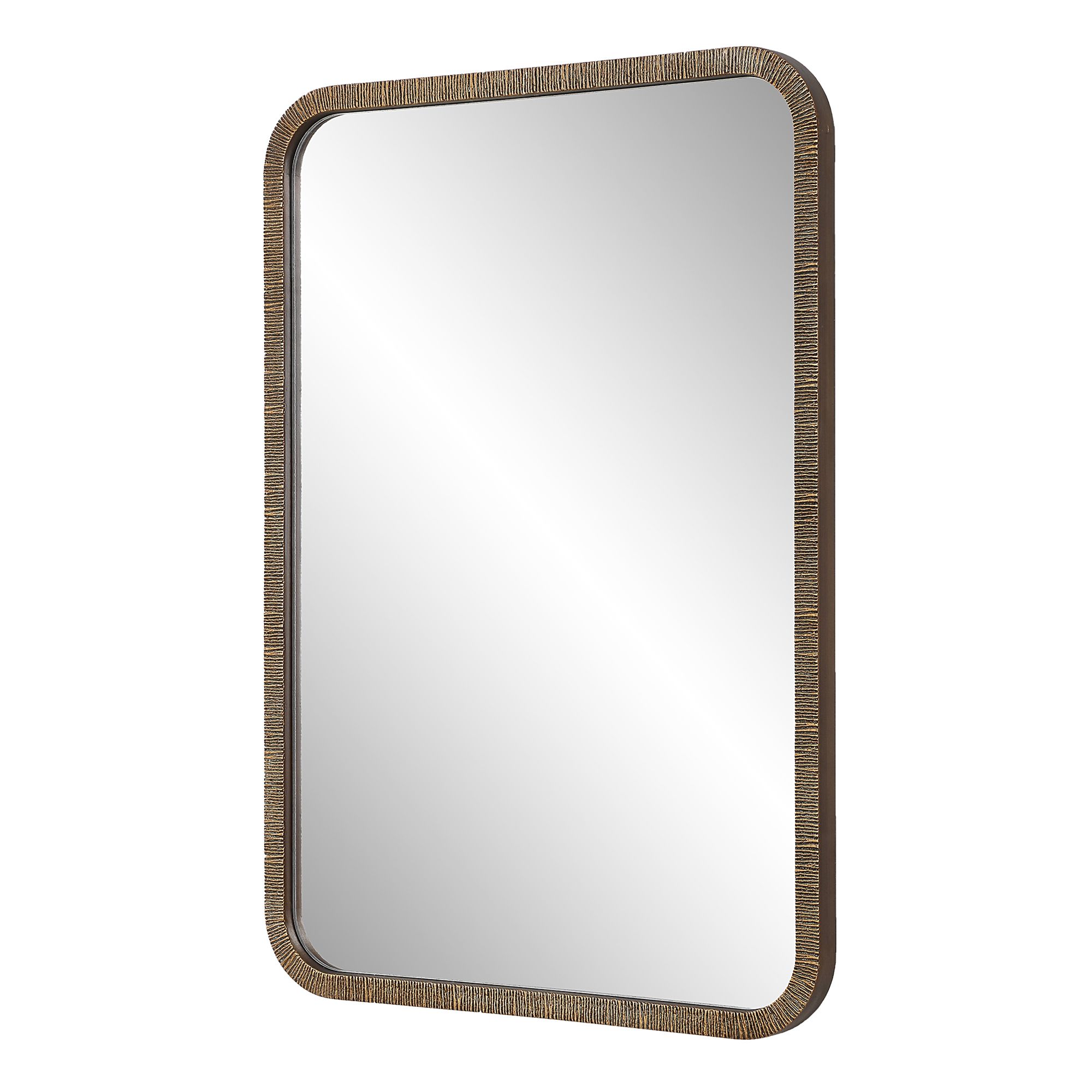 Image 4 Cinnabar Road Florian Gold 22" x 32" Rectangular Wall Mirror more views