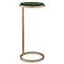 2_Cinnabar Road Gaia 10 1/4"W Gold and Green Marble Accent Table