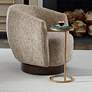 3_Cinnabar Road Gaia 10 1/4"W Gold and Green Marble Accent Table more views