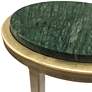 5_Cinnabar Road Gaia 10 1/4"W Gold and Green Marble Accent Table more views