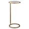 Cinnabar Road Gaia 10 1/4"W Gold and White Marble Accent Table