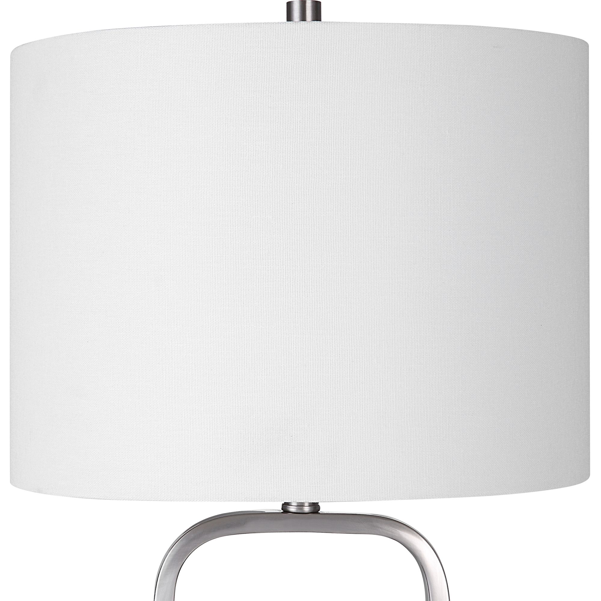 Image 5 Cinnabar Road Groves Brushed Nickel Rectangular Table Lamp more views