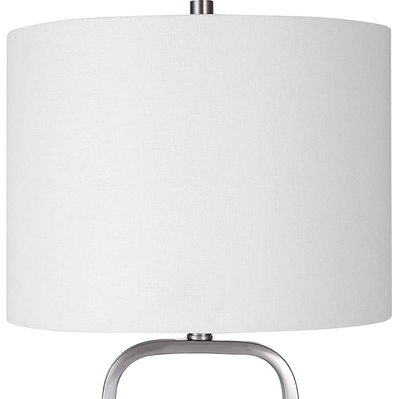 Image 5 Cinnabar Road Groves Brushed Nickel Rectangular Table Lamp more views
