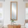 3_Cinnabar Road Hazel 25" x 70" Natural Wrapped Wall/Floor Mirror more views